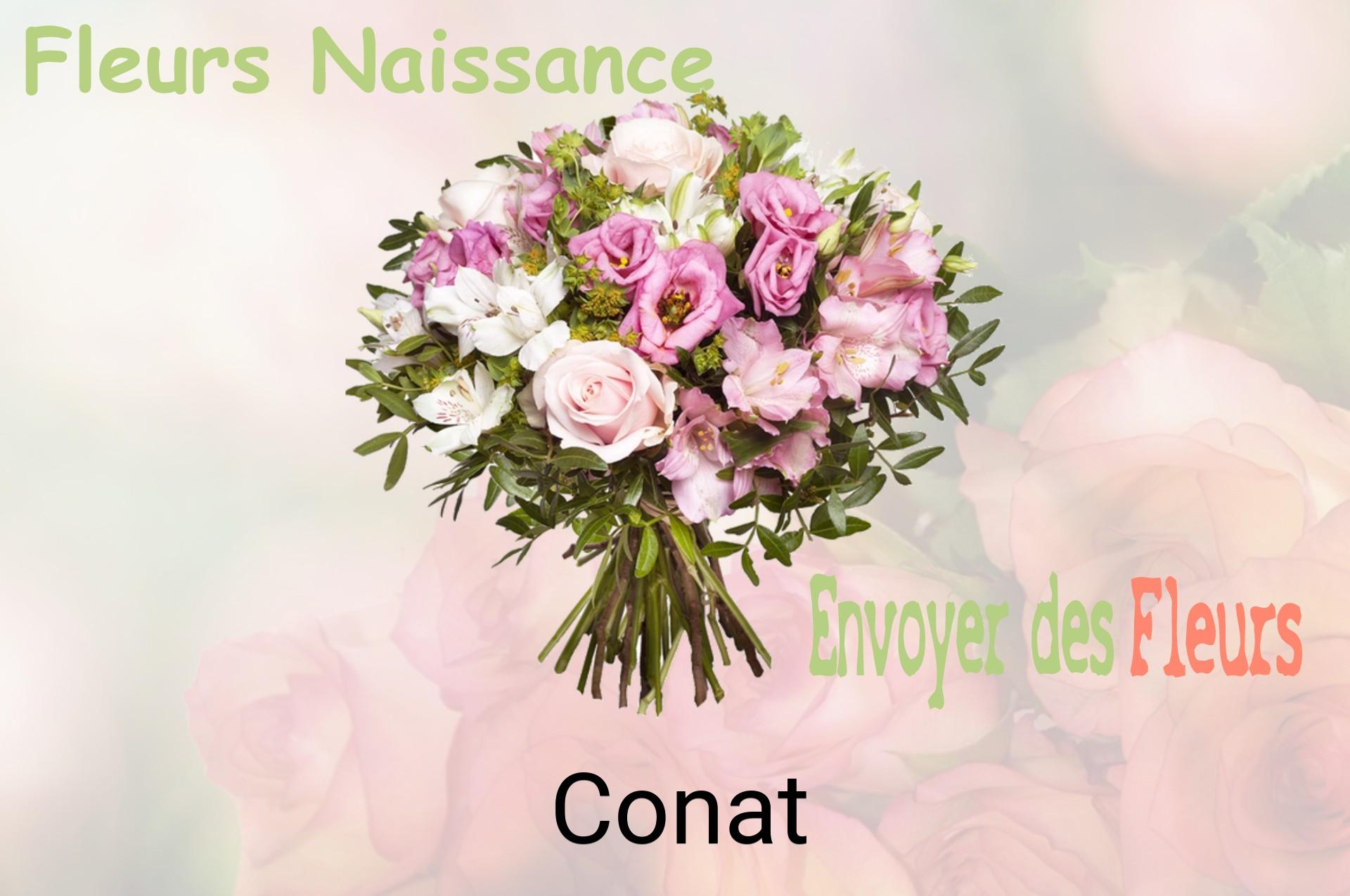 Bouquet de fleurs de naissance livré à Conat